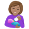 Woman Feeding Baby- Medium Skin Tone emoji on Emojione